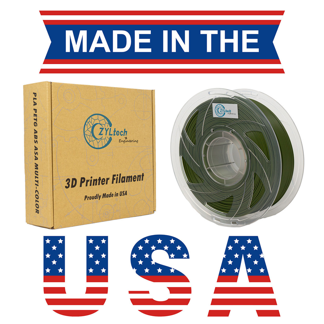 PLA Single Color 3D Printer Filament 1.75mm 1 kg 2.2 lbs
