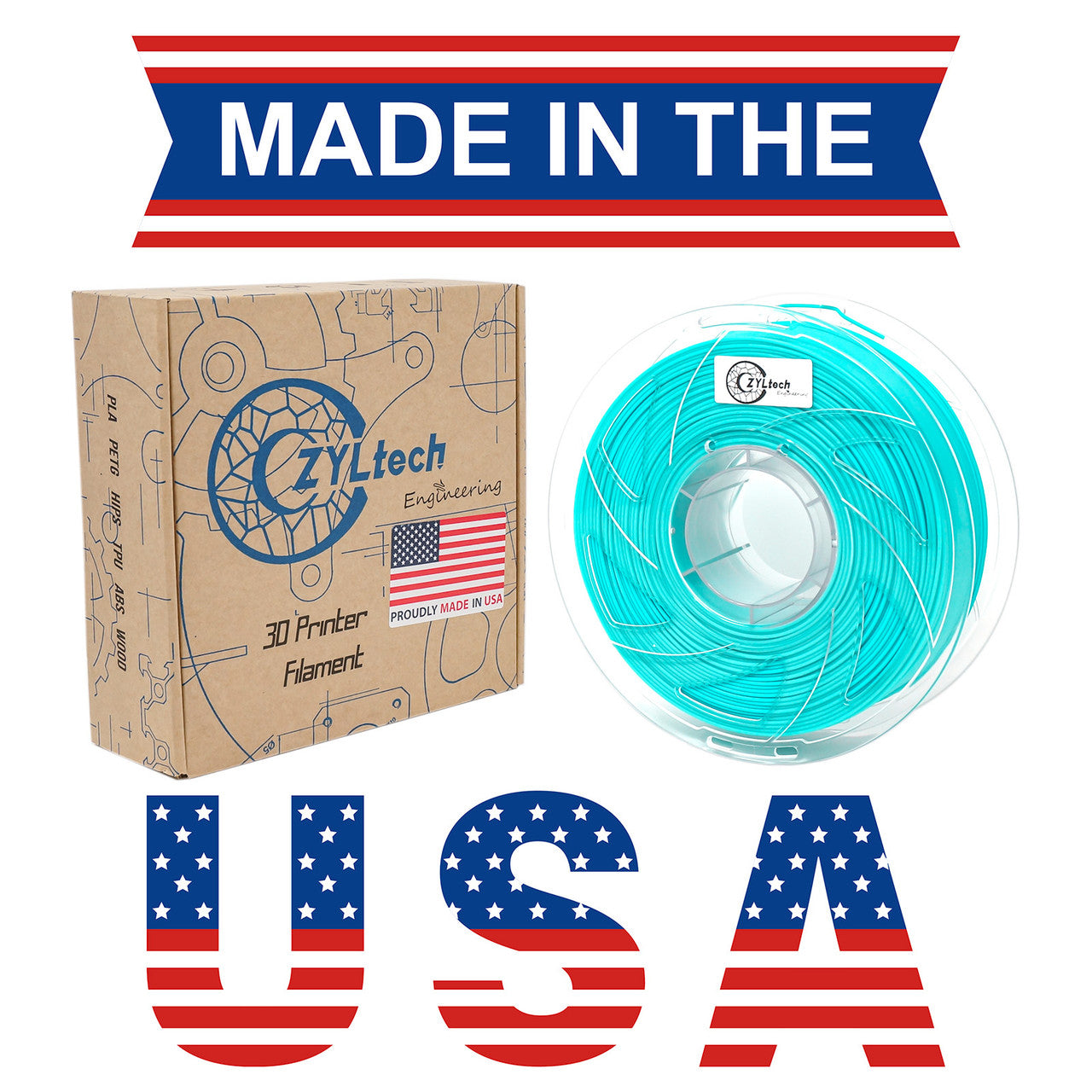 PLA Single Color 3D Printer Filament 1.75mm 1 kg 2.2 lbs