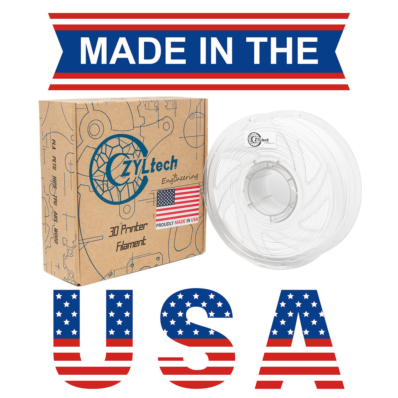 PLA Single Color 3D Printer Filament 1.75mm 1 kg 2.2 lbs