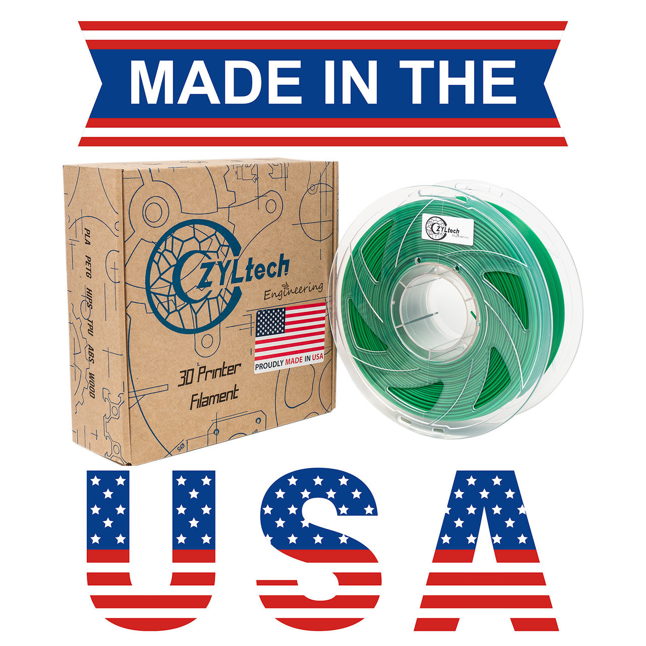 PLA Single Color 3D Printer Filament 1.75mm 1 kg 2.2 lbs