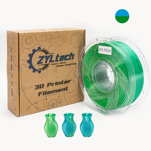 Dual Color Silk Series 3D Printer Filament 1.75mm 1 kg 2.2 lbs