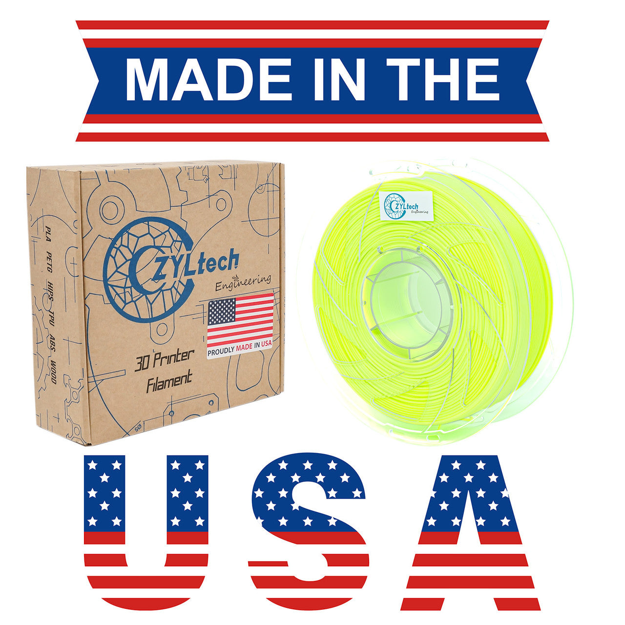 PLA Single Color 3D Printer Filament 1.75mm 1 kg 2.2 lbs