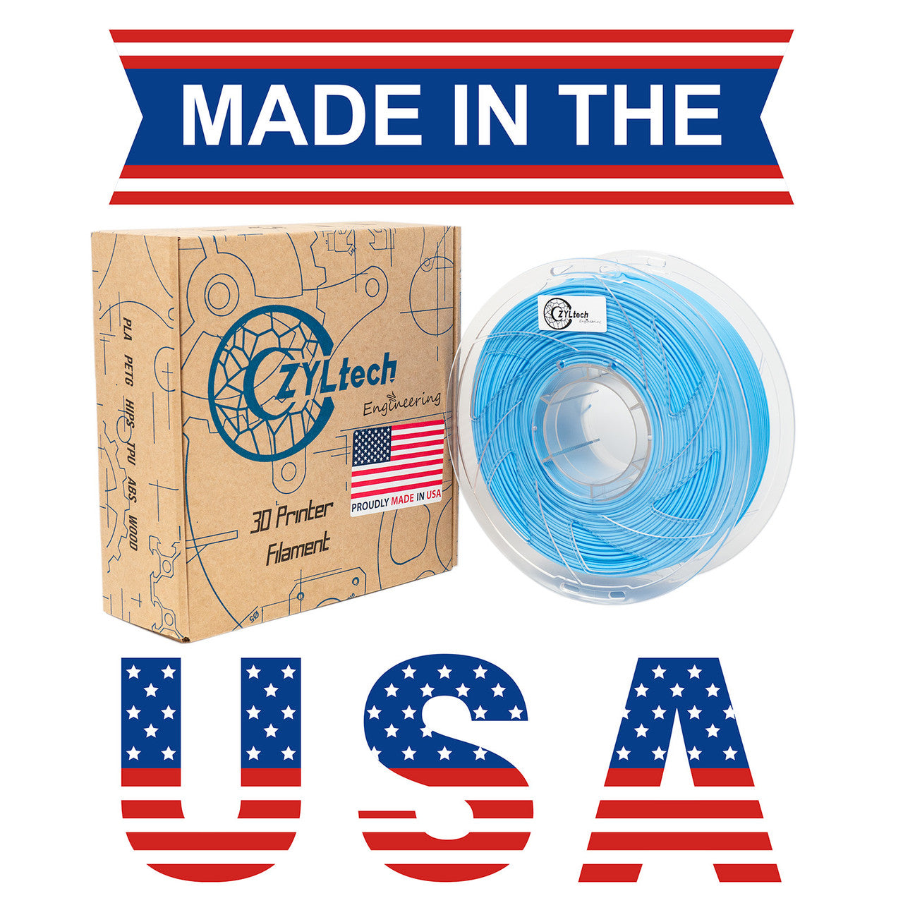 PLA Single Color 3D Printer Filament 1.75mm 1 kg 2.2 lbs