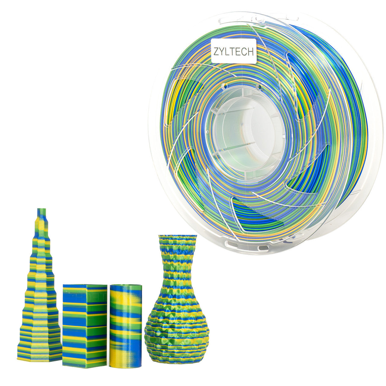 Texas Twister Series Multi-color Silk 3D Printer Filament 1.75mm 1 kg 2.2 lbs