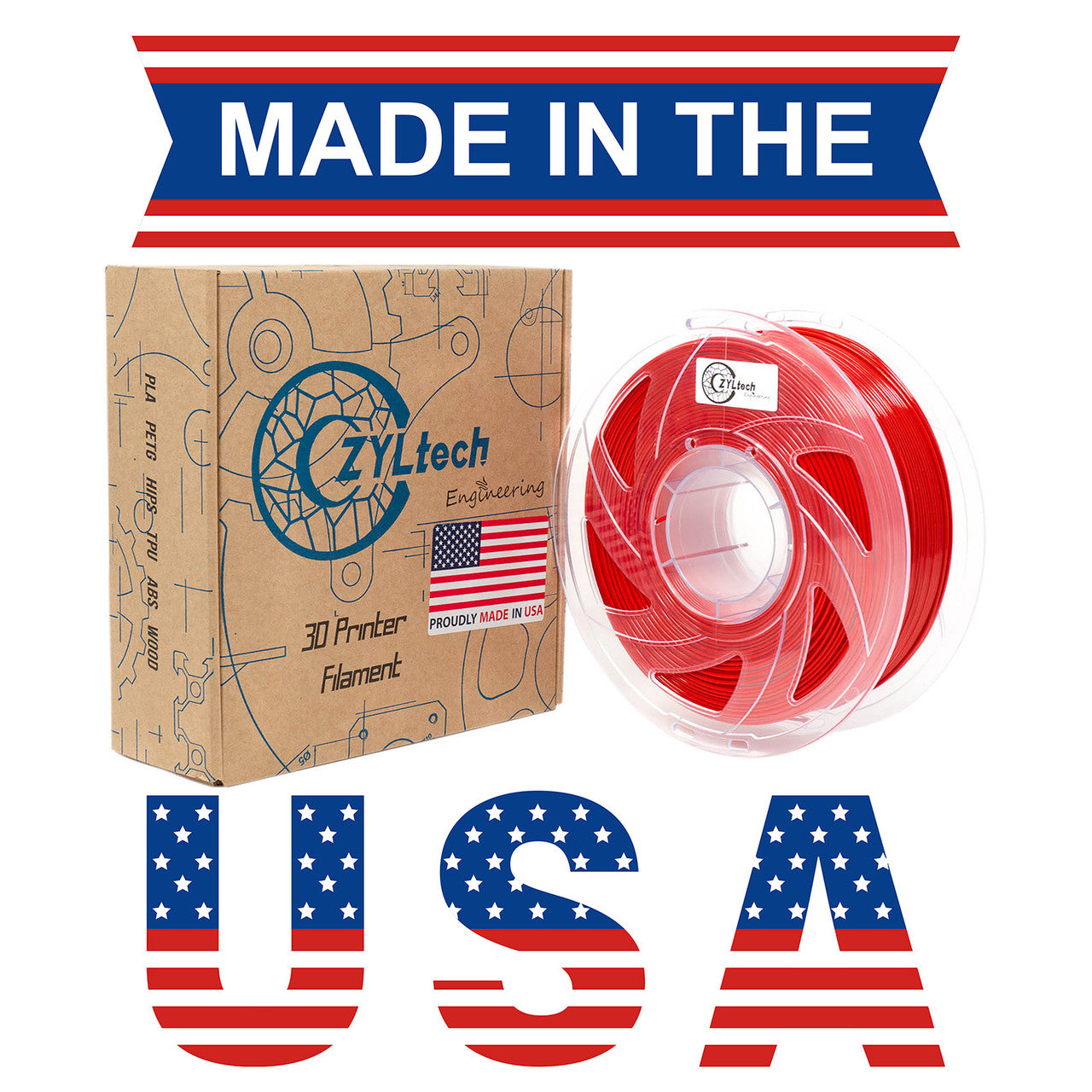 PLA Single Color 3D Printer Filament 1.75mm 1 kg 2.2 lbs