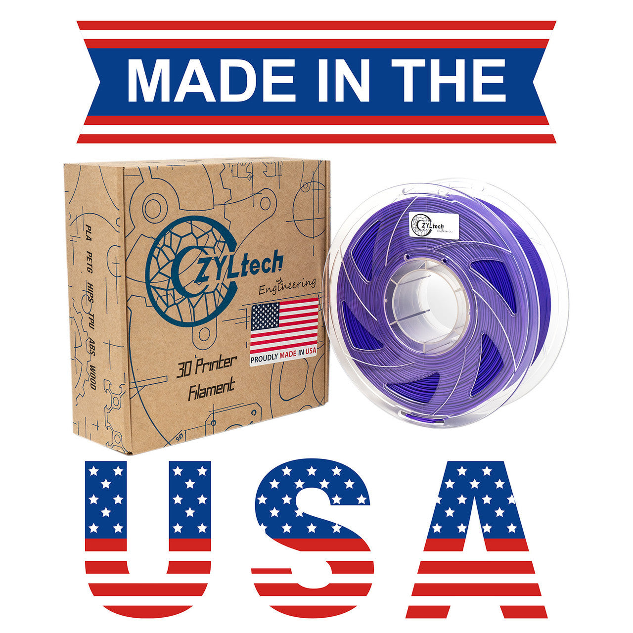 PLA Single Color 3D Printer Filament 1.75mm 1 kg 2.2 lbs