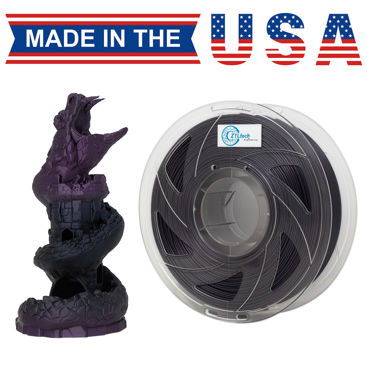 Dual Gradient Silk Series 3D Printer Filament 1.75mm 1 kg 2.2 lbs