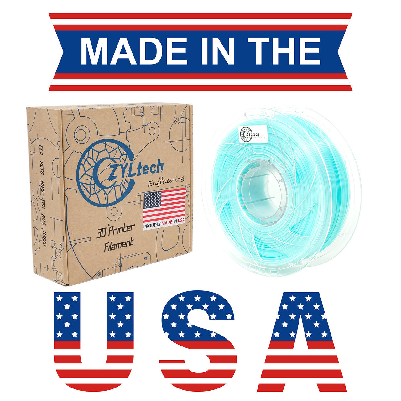 PLA Single Color 3D Printer Filament 1.75mm 1 kg 2.2 lbs