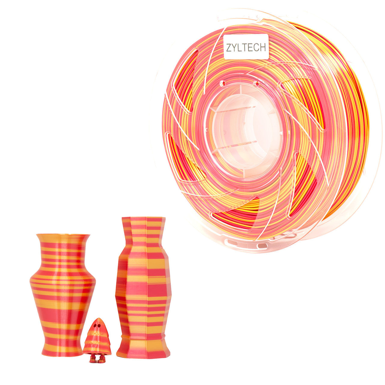 Texas Twister Series Multi-color Silk 3D Printer Filament 1.75mm 1 kg 2.2 lbs