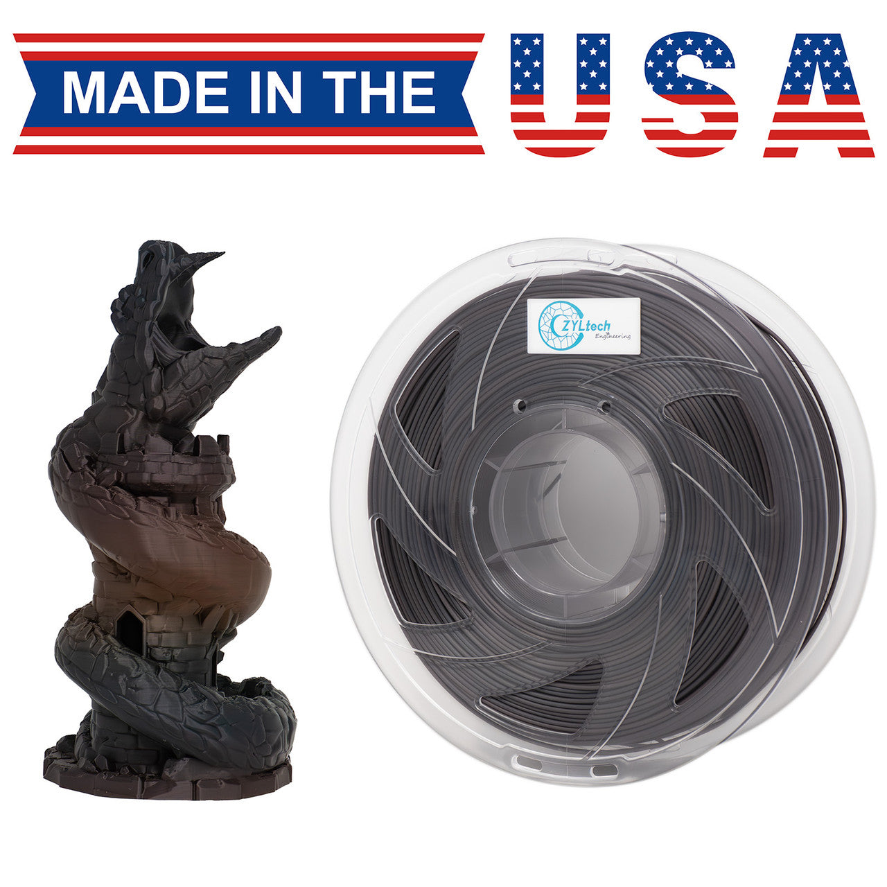 Dual Gradient Silk Series 3D Printer Filament 1.75mm 1 kg 2.2 lbs