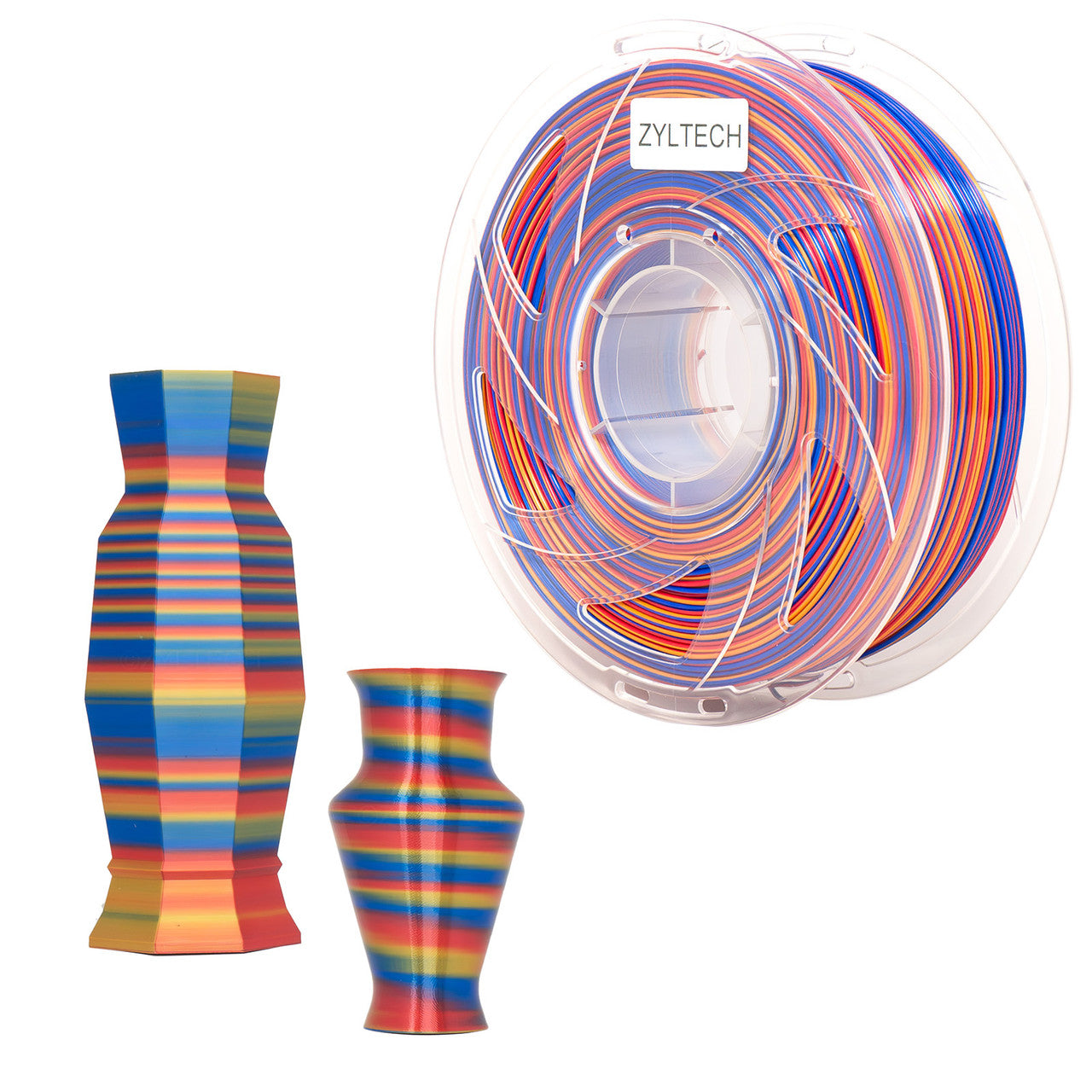 Texas Twister Series Multi-color Silk 3D Printer Filament 1.75mm 1 kg 2.2 lbs