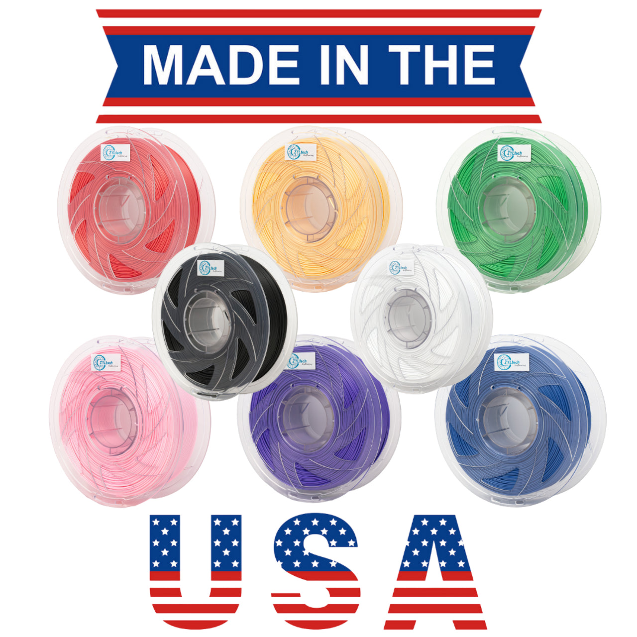 New Made In USA Silk Premium PLA Composite 3D Printer Filament 1.75mm 1 kg 2.2 lbs