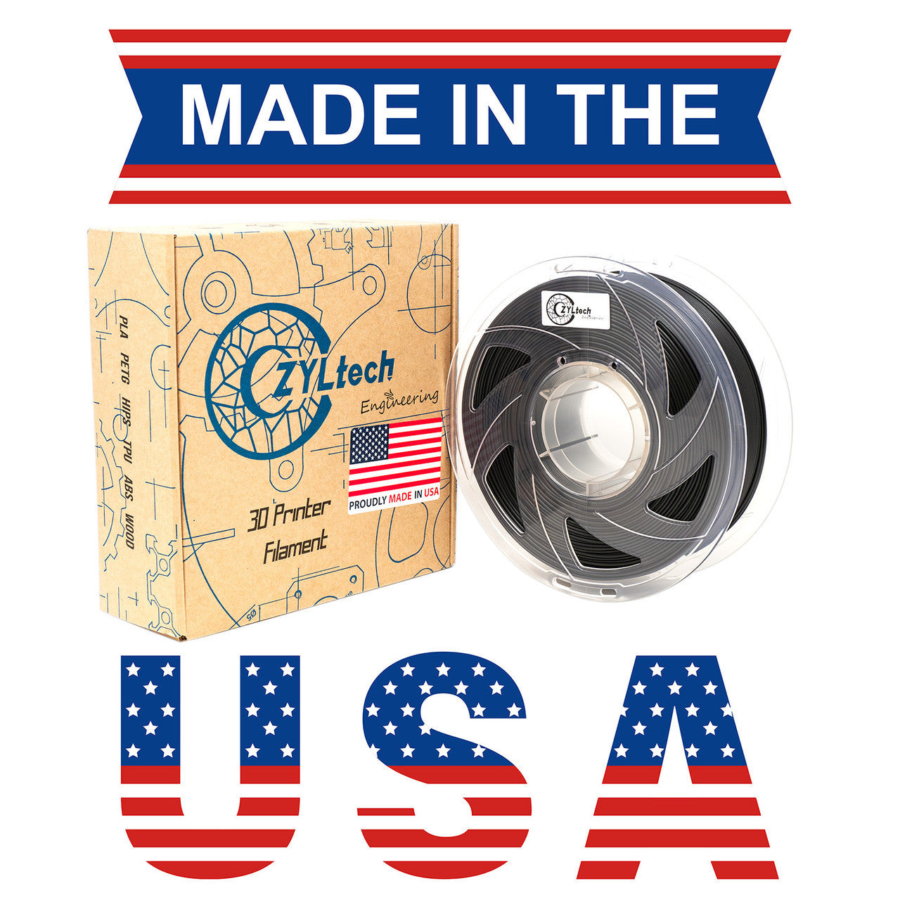 PLA Single Color 3D Printer Filament 1.75mm 1 kg 2.2 lbs