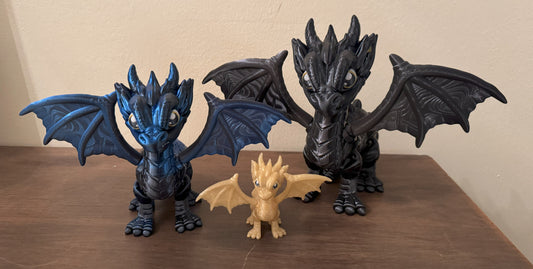 The Legendary Dragon Trio – 3D-Printed Dragon Figurine Collection – Complete Your Mythical Set!