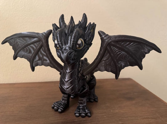 Black Dragon – 3D-Printed Shadow Dragon Figurine – Majestic & Fearsome Collector’s Piece!