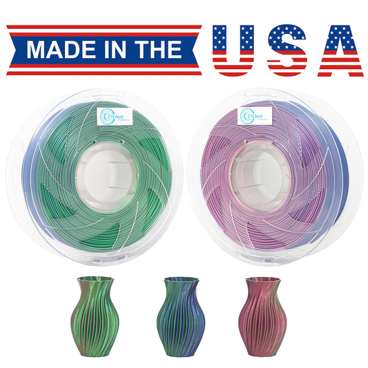 Zyltech Tri-Color Silk Series 3D Printer Filament 1.75mm 1 kg 2.2 lbs